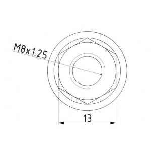 Гайка M8 стопорная 14022